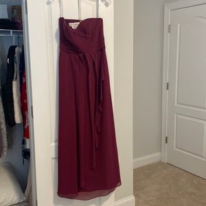 Plum/purple strapless dress